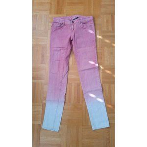 AX ARMANI EXCHANGE PINK SLIM SKINNY TIE DYE JEANS ( 2 )